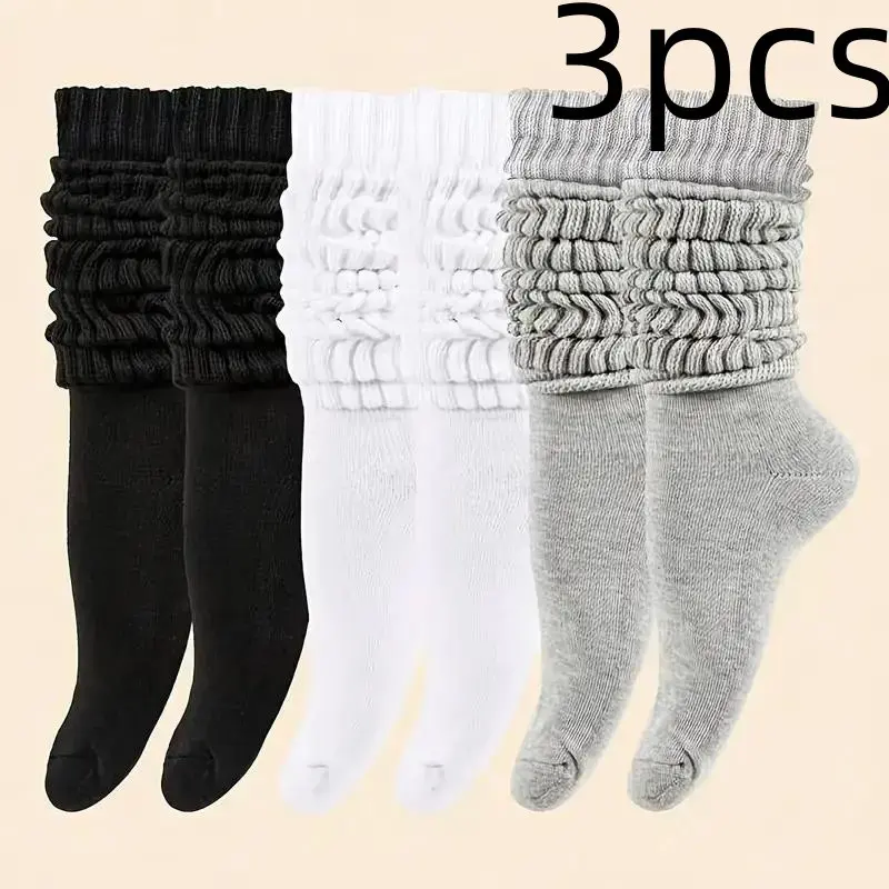 Winter Warm Couple Socks, Breathable Mid-Calf Ruffled Nylon Socks, Unisex Long Stackable Socks, Perfect Gift, Hand Washable, Durable, Style, Women