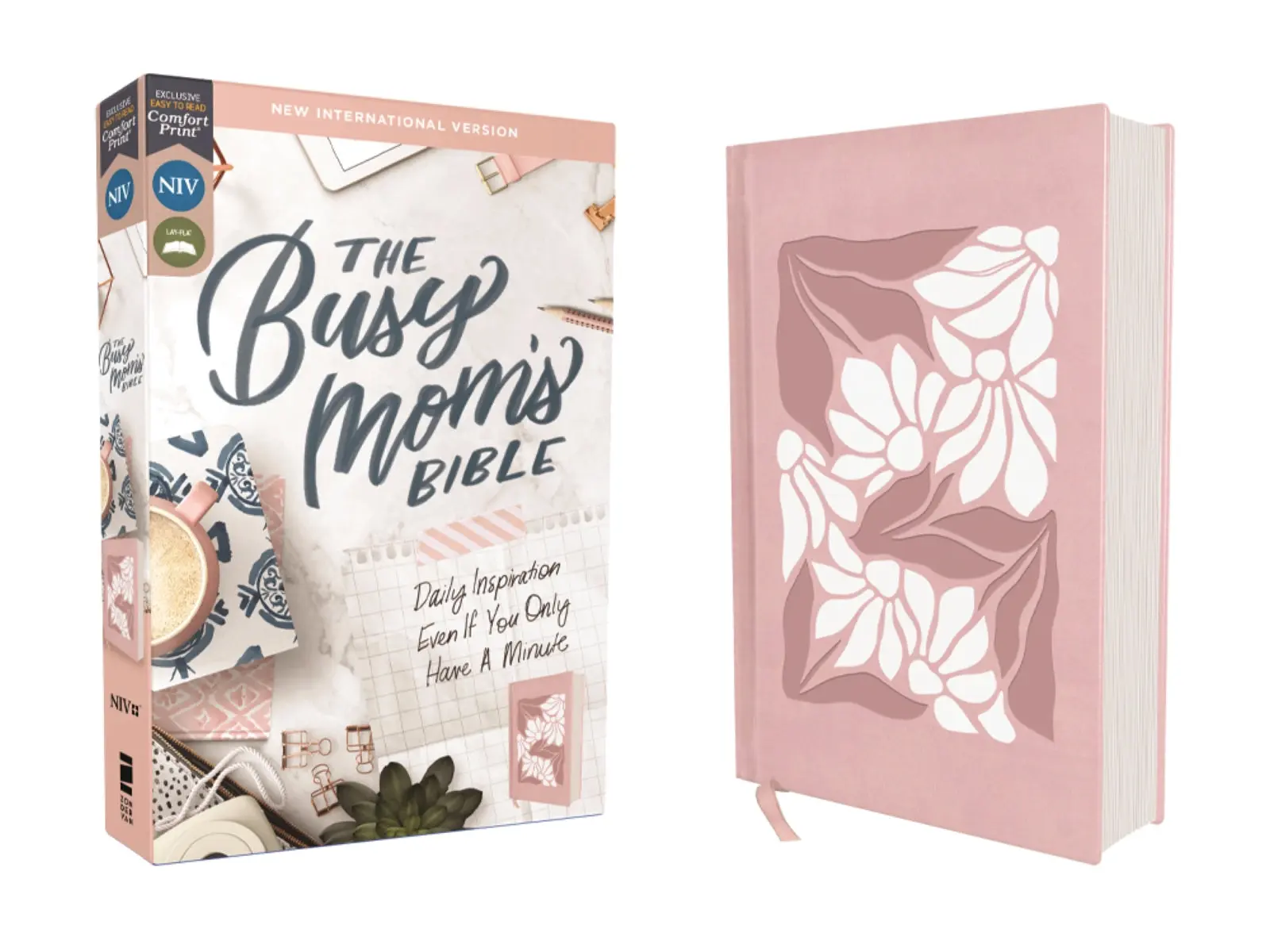NIV, The Busy Mom's Bible, Red Letter Edition, Comfort Print: Daily Inspiration Even If You Only Have One Minute