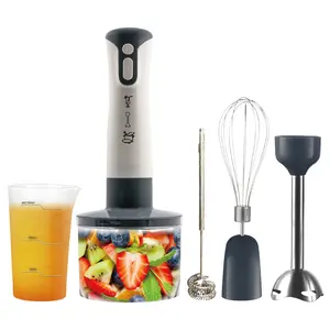 5-in-1 Multifunctional Handheld Electric Immersion Blender Set Kitchen Food Processor for Smoothies Soups Baby Food Chopping Mixing Pureeing