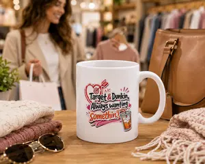 Target & Dunkin Always Wanting Somethin Coffee Mug 11oz Funny Mom Coffee Cup