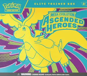 Pokémon TCG: Mega Evolution-Ascended Heroes Elite Trainer Box, Collectible Non-Sports Trading Card Accessory Kit