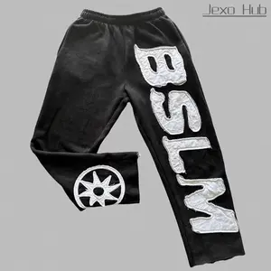 American Retro Y2K Unisex Sweatpants — Harajuku Hip Hop Style, Oversized Jogger Pants with Letter Embroidery Patches