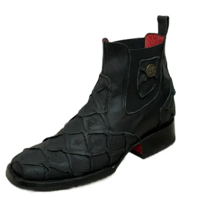 A&A MENS BOOTS, ESTILO CAPITÁN,BOTÍN DE PESCADO EN PIEL IMITACIÓN, SUELA CON PROTECCION ANTIDERRAPANTE. 100 % PIEL