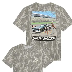 Dirty Marsh T-Shirt – Pit Crew Short Sleeve T-Shirt, Mossy Oak Washed Bottomland Mallard Tee, Hunting Shirt, Gift for Dad, Gift For Him, Hunting Season Shirt