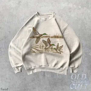 Vintage Mallard Duck Sweatshirt, 90s Cabincore Wildlife Crewneck, Retro Nature Aesthetic Pullover, Rustic Outdoorsy Gift, Cozy Boho Sweater