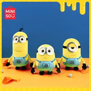 MINISO Minions Series Classic Plush Dolls, Bob, Stewart And Kevin Character Stuffed Toys. Super Soft Fluffy Fabric, Vivid Character Design, Fine Stitching Workmanship. Lovely Bedroom Decor And Ideal Collectible Gift For Minions Fans, Kids And Adults.