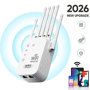 WiFi Extender Signal Booster, 300Mbps 2.4GHz Wireless Repeater, Covers Up to 5000 Sq Ft & Supports 50 Devices, WiFi Range Extender with Ethernet Port for Home, Office & Gaming Rooms