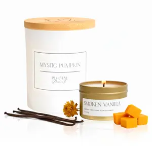 Autumn Ambiance Candle Bundle | Cozy Fall Décor Gift Set | 12oz Mystic Pumpkin & 12oz Smoked Vanilla Candle | Warm, Relaxing Scented Candles for Home, Ornaments & Seasonal Decoration | Perfect for Christmas, New Year’s Eve & Gifting | Limited Edition