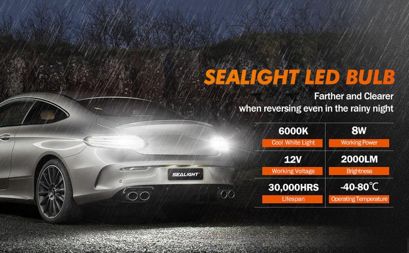 2011 Scion tC T15/921/912/W16W LED Backup Reverse Dome Map Door Trunk Interior Light Bulbs White SEALIGHT