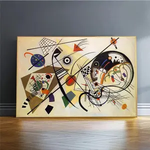 Abstract Canvas Painting - Kandinsky Painting On Canvas Wall Art - Modern, Artistic Style - For Bathroom, Bedroom, Office, Living Room - Home Wall Decor - No Frame Ornaments Photo Decoration Print