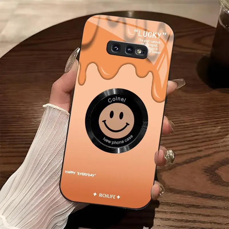 Cute Smile MagSafe Case for【Galaxy S10e】 | Glitter Gradient Phone Case with Lens Protection | Cute Aesthetic Accessory.666