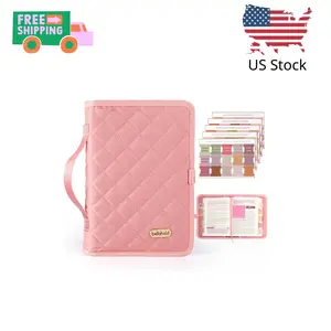 Adjustable Bible Cover with 75 Bible Tabs - Bible Cover Case (Pink, M)