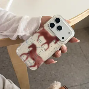 Stylish Horse Pattern Phone Case for iPhone 17 Pro Max & 16 Pro Max, Cute Design Protective Cover for Men/women/middle East Users