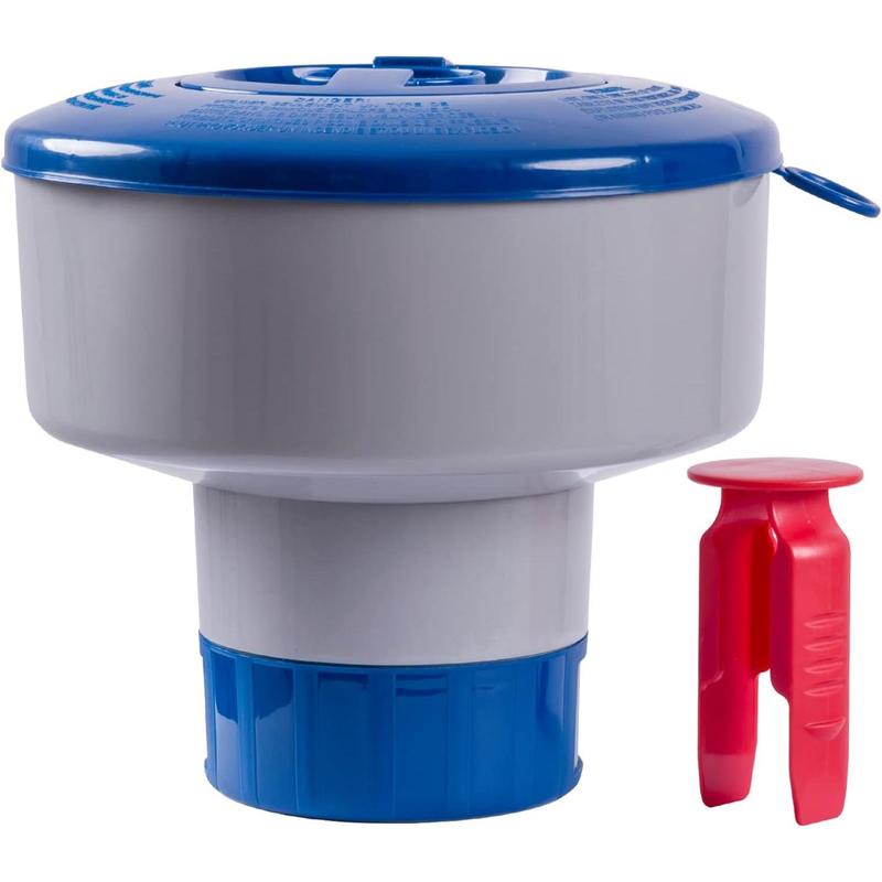 Premium Quality Floating Chlorine Dispenser - Larger Capacity Pool Floater Compatible with Bromine & Chlorine