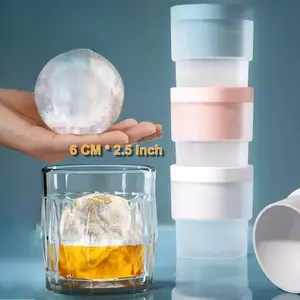 Ice Ball Molds, Set of 3, Slow-Melting Stackable Large Ice Cube Maker, 2.5 Inch big Ice Spheres for Whiskey Cocktails Juice Beverages Bourbon