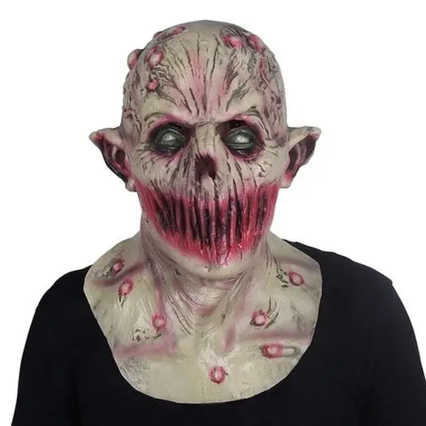 Creepy Nun Mask, Full Head Halloween Horror Costume Mask, Scary Cosplay Party Accessory