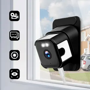 HD WiFi Window Camera,WIFI 5G / 2.4G Wireless Security Camera with Glass Mount,Indoor Camera with Automatic Infrared Night Vision,Two-Way Audio Baby Monitor Household Surveillance,Easy To Install