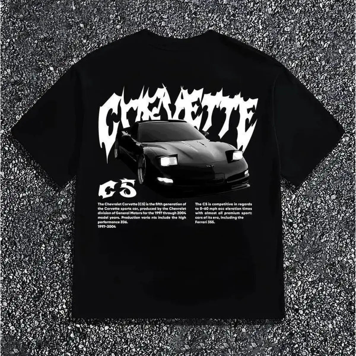 Corvette C5 T-Shirt Retro Car Graphic Tee Y2K Streetwear for Car Enthusiasts Vintage Chevy Racing Quick-Dry Breathable Cotton Tshirts Trendy Funny Humor Everyday ShirtFunny Meme Shirt Men PremPremium Heavyweight Graphic Tee - Urban Streetwear - Local Ship
