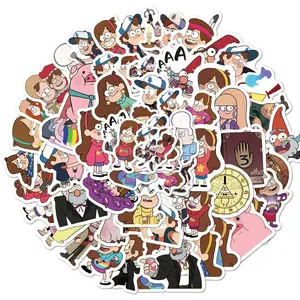 Cartoon Movie Monstrosity Town Sticker, 50pcs/set Creative Cartoon Sticker, DIY Decorative Sticker for Laptop, Phone, Computer, Guitar, Bag, Water Cup, Scrapbook