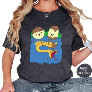 Women's Adventure Time Princess Bubblegum and Marceline Spandex Short-Sleeve Fit T-Shirt, Casual Women's Tops