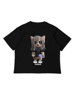 Destroy Lonely Kitty Shirt - Oversized Drop Shoulder