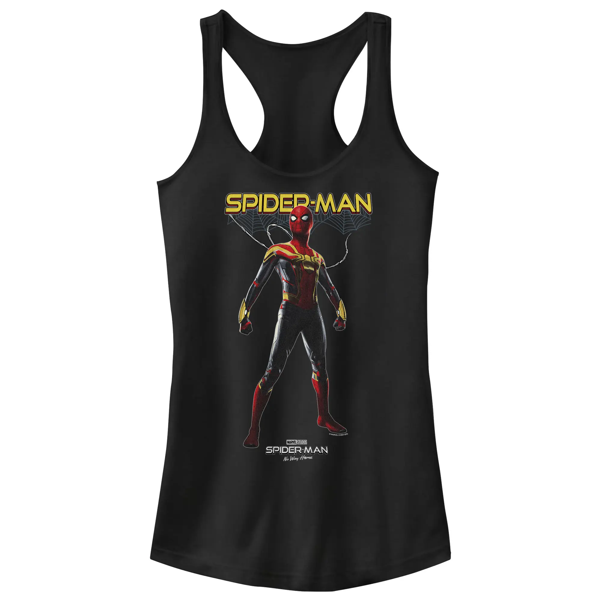 Juniors Womens Marvel Spider-Man: No Way Home Web Hero Racerback Tank Top