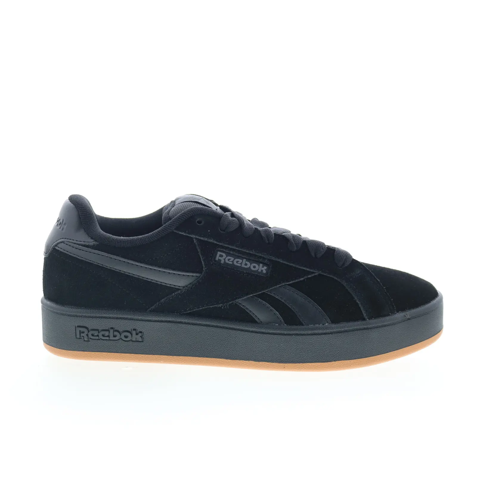 Reebok Retro Mega Mens Black Suede Lace Up Lifestyle Sneakers Shoes