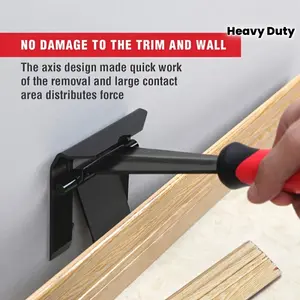 [Heavy-Duty Nail Puller] 1pc Heavy-Duty Stainless Steel Nail Puller Tool | Manual Floor, Wall Panel & Tile Removal Pry Bar with Ergonomic Red Gloves for DIY Home Renovation, Construction, and Demolition, Robust Tool Design, Durable Construction