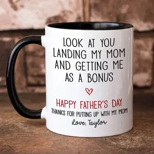 Personalized Bonus Dad Father's Day Mug From Stepdaughter Stepson