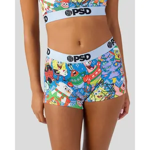 PSD Womens Spongebob Snowpants Boy Short Underwear - Comfortable, Breathable, Ultra-light Fabric