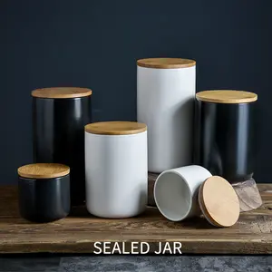 Scandinavian ceramic tea canisters sealed canisters grains and cereals storage canisters household kitchen organizer canisters coffee canisters storage canisters