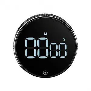 MagTIME Versatile Magnetic Digital Timer: Large LED Display Magnetic Countdown Countup Timer - Ideal for Classroom, Cooking, Fitness, Baking, Studying, and Teaching - Easy for Kids and Seniors Black Set Utensils Kitchen