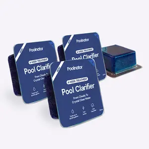 Poolnator 3-Pack Clarifier Cubes - 4-Week Treatment for Crystal Clear Water - Expands in Filter to Prevent Particles & Dust - Lasts 3-4 Weeks