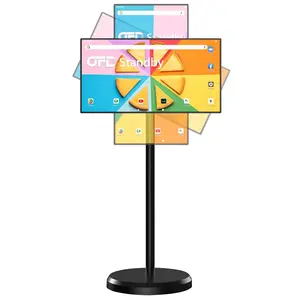 OFD 22-Inch Portable TV on Wheels 1080P4GB RAM+64GB Storage Touch Screen 100% sRGB DisplaysRotating Smart Screen Tablet TV with BaseMobile TV in HouseWireless TV Battery Life 6000mAh(4-6H)Black