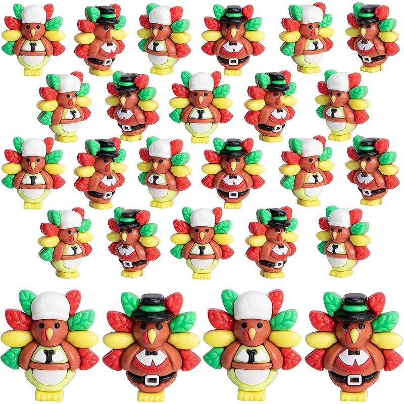 30 count Thanksgiving Mini Turkey Figurines, Miniature Turkey Ornaments ...