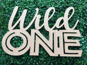 Wild One Sign, Party Backdrop Sign, Boy First Anniversary Banner, Safari Jungle Theme Birthday Party, One Year Boy Decoration, Wood