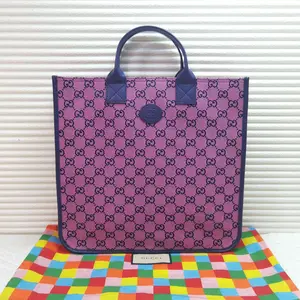 Pre-owned Canvas Tote Tote Bags Gucci Interlocking G Patch Convertible Tote Printed GG Coated Medium