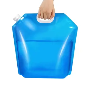 Blue 10L Outdoor Collapsible Water Bag | Extra-Large Capacity Camping Water Storage Bag | Portable Soft Water Bladder for Family Camping & Vehicle Use