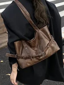 Simple, niche, high-end one-shoulder underarm bag, fashionable and versatile one-shoulder tote bag, casual and textured one-shoulder commuter bag, suitable for daily matching, commuting and other scenarios, Handbag Shoulder Bag