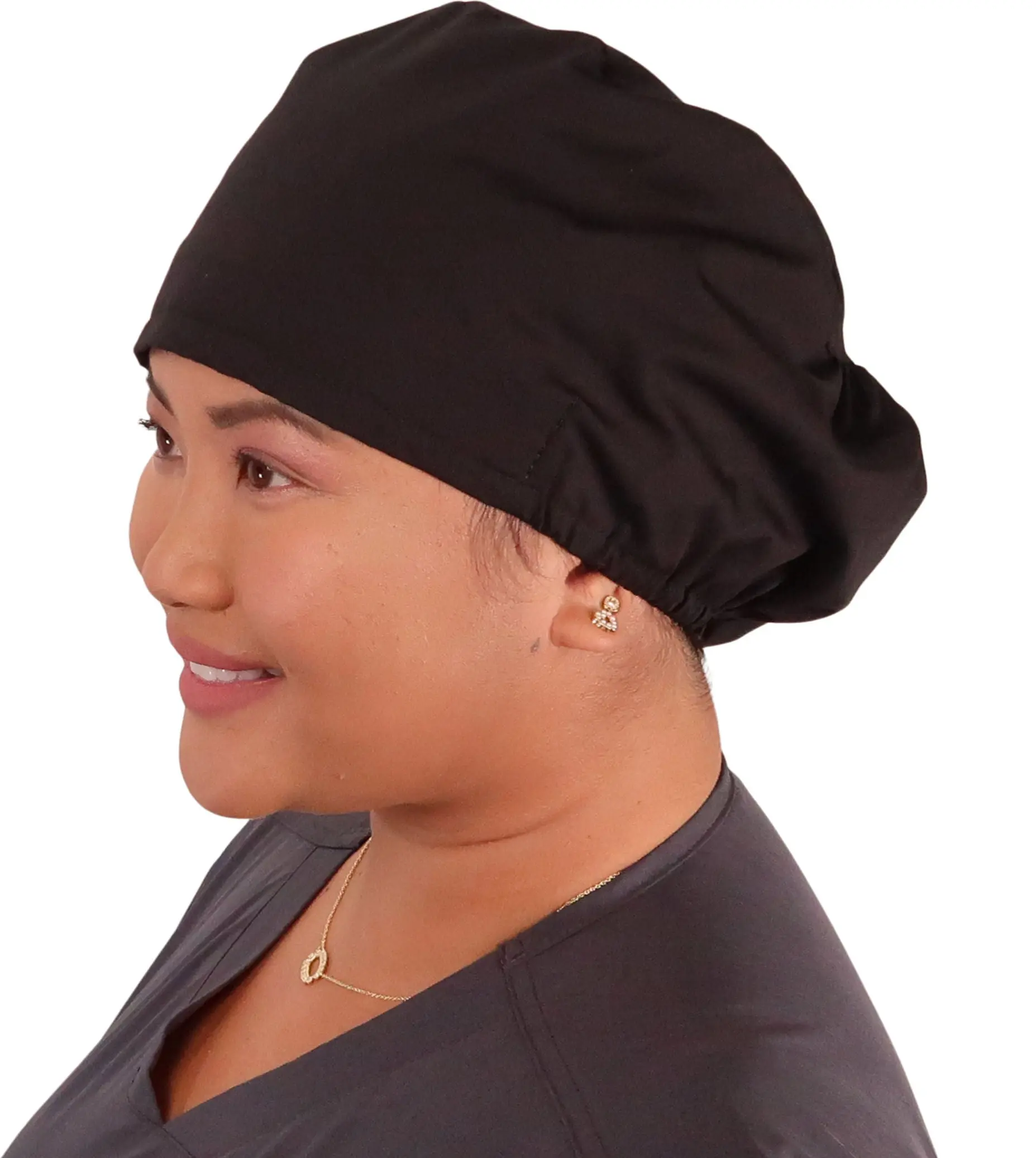 Riley Comfort Scrub Cap - Solid Black