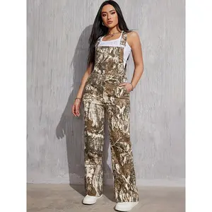 Targeted Development of European And American Women'S Spring And Autumn Fashion Trend Non-Stretch Camouflage Overalls 1618208