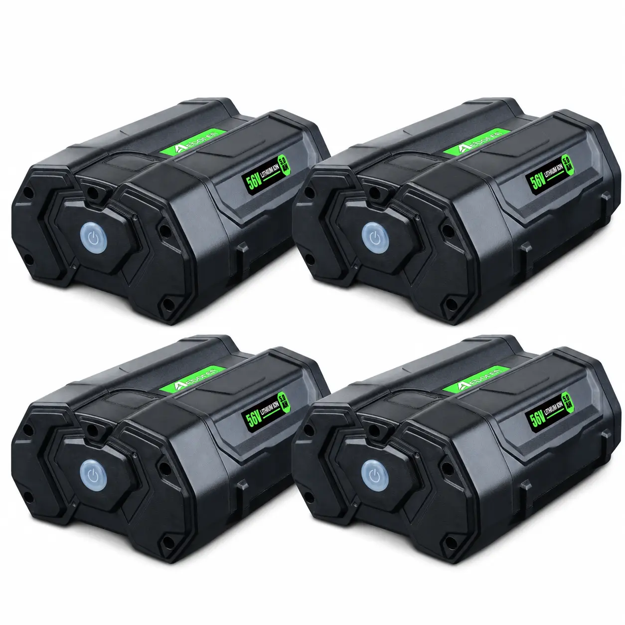4-Pack EGO Power+ 56V 5.0Ah Lithium-ion Battery Replacement, Compatible with BA2800T BA4200T BA1400T Cordless Outdoor Tool