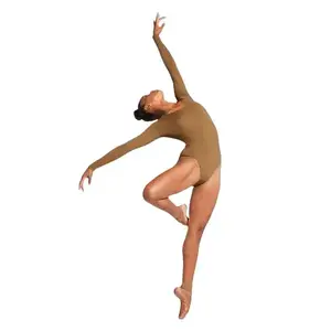 BLOCH - L5609 Ladies Long Sleeve Leotard  Almond