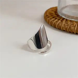 Chunky Silver Statement Ring, S925 Silver, Adjustable Size, Open Ring Holiday Gift, Thumb Ring, Gift For Her, Luxury Fashion Elegant Accessory