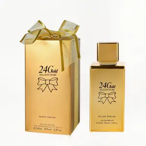 24 Gold Sellion Pure Eau de Parfum 100ml | OrientalWoody Scent with Citrus & Vanilla | Subtle Lasting Aromafor Modern Men