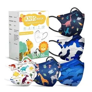 Kids KN95 Face Mask Disposable - Kid KN 95 Masks Children Small Size Breathable Boys Kids KN95 Mask Mascaras KN95 Para Niños 50 Pack