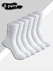 Women's Fashion Bubble Socks, Comfortable Breathable Classic European Style, Casual Mid-Calf Socks for All Seasons