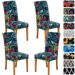 Chair Covers for Dining Room Set, Stretch Chair Slipcovers, Removable Washable Chair Protector for Kitchen, Party, Wedding