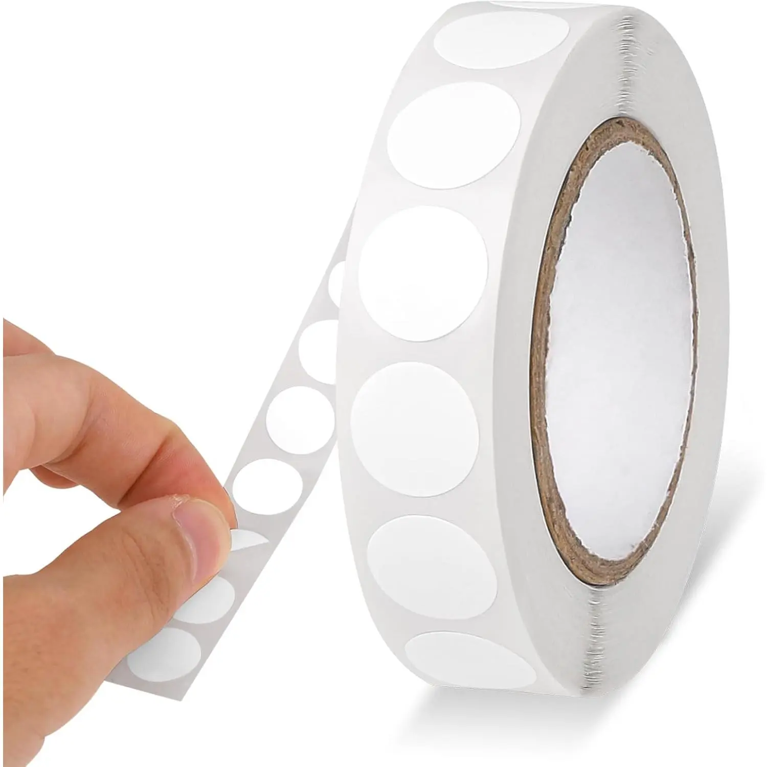 1000 count White Dot Stickers 0.5 Inch White Round Stickers  Circle Sticker Color Coding Label for Office Shop  Classroom Marking