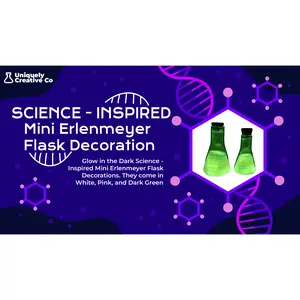 Glow in the Dark Science-Inspired Mini Erlenmeyer Flask Decorations: Embracing the Wonders of Scientific Inquiry - Crafted to Evoke Curiosity and Appreciation for the Marvels of Science and Exploration